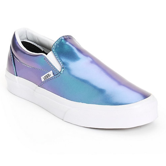 holographic slip on vans